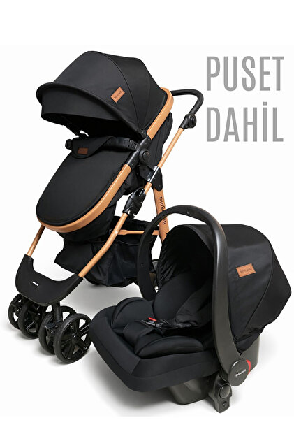 4 Baby Aqua Çift Yönlü Bebek Arabası Puset Çanta Beşik Fırsat Seti Antrasit görsel 4