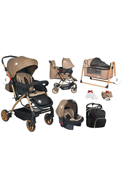 4 Baby Olympus Çift Yönlü Bebek Arabası Puset Çanta Beşik Fırsat Seti Antrasit görsel 4