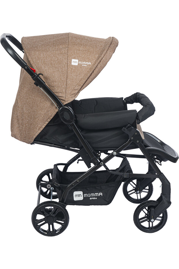Mimma Baby Olympus Siyah Gri Çift Yönlü Bebek Arabası Taşıma görsel 3