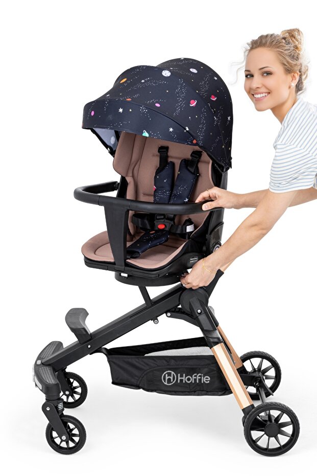 Hoffie Matrix Drone Kabin Boy 360 Derece Dönebilen Yeni Nesil Bebek Arabası,Mama Tablası Hediyeli görsel 3