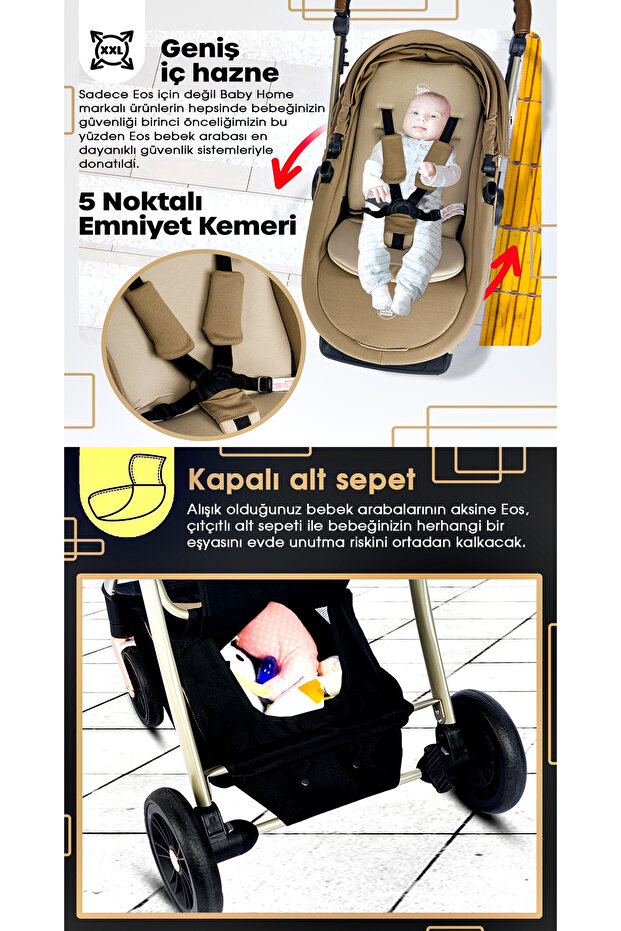Baby Home 1012 Eos Travel Sistem Bebek Arabası görsel 4