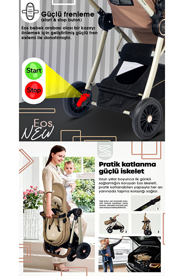Baby Home 1012 Eos Travel Sistem Bebek Arabası görsel 5